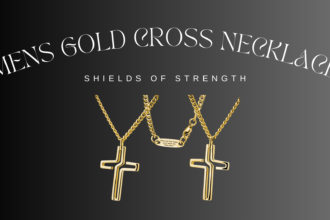 mens gold cross necklace