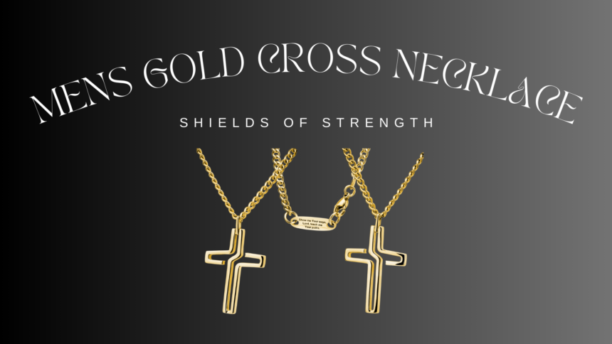 mens gold cross necklace