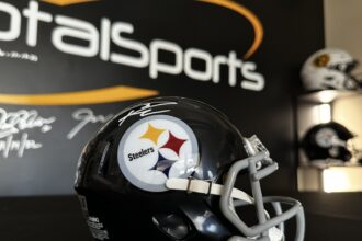 Autographed Pittsburgh sports memorabilia and gear on sale at Total Sports Enterprises, with up to 65% off, including signed jerseys, helmets, and collectibles from NFL, MLB, NHL, and NBA legends.